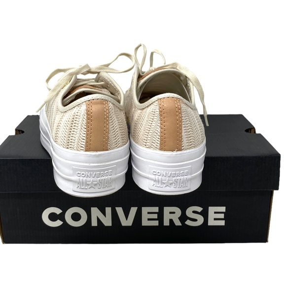 đź’–MEGA SALEđź’–Converse CTAS Lift Platform Low Beige Women's 9 Mesh Canvas 560655C - Picture 5 of 8